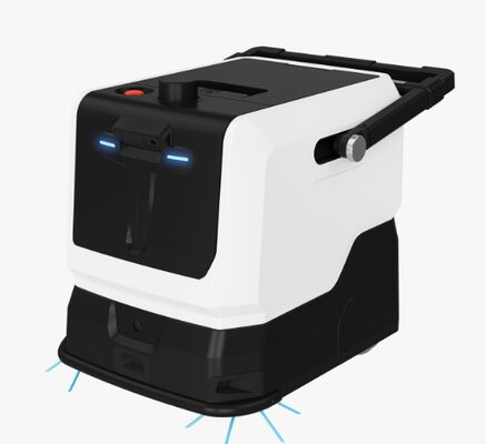 Robotowy sprzątacz podłogi z wodą z stacji bazowej
